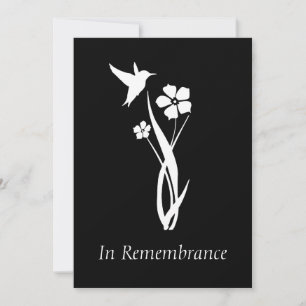 Invitation Service commémoratif personnalisé Fleur de jardin 