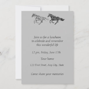 Invitation Service de photos commémoratives Chevaux d'art gra