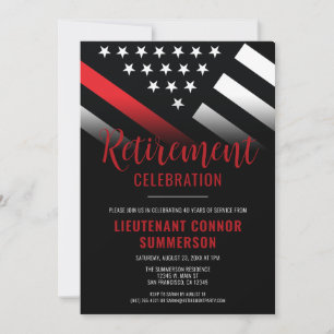 Invitation Service des incendies de la Partie de retraite des