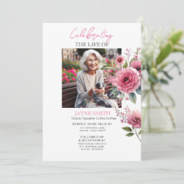 Invitation Service funéraire botanique moderne e-vite