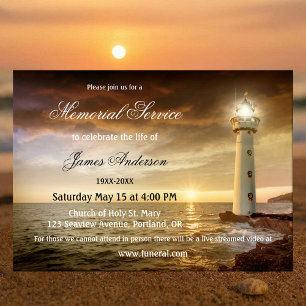Invitation Service funéraire mémorial du phare côtier