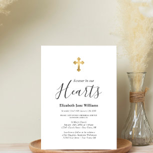 Invitation Service Mémorial Pour Toujours Dans Nos Coeurs Chr