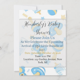 Invitation serviettes pour baby shower Little Cutie