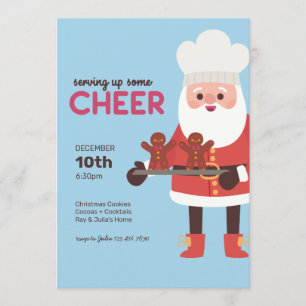 Invitation Servir Un Pain D'Épice De Père Noël À La Cuisson