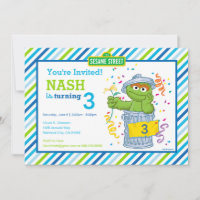 Sesame Street Oscar the Groupement rayé Anniversai