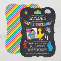 Sesame Street Pals Chalkboard Photo 4Anniversaire