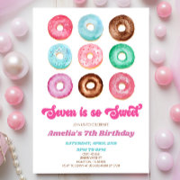 Seven Is So Sweet Donut 7th Birthday Party