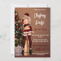 Sexy Père Noël Girl près de l'arbre de Noël