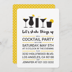 Invitation Shake it up Cocktail Party