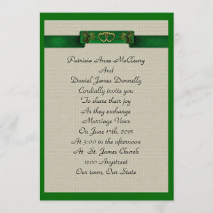 Invitation Shamrock irlandais élégant