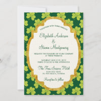 Shamrock Motif du Mariage de trèfle vert