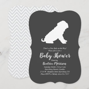 Invitation Shar-Pei Baby shower Chien Neutre Genre
