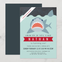 Shark Boy Navy Blue Virtual Pool Anniversaire