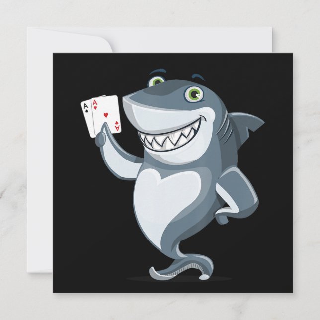 Invitation Shark Poker Player - Drôle Poker cadeau (Devant)