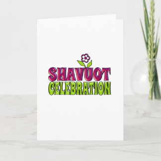 Invitation Shavuot Fête fun Salutation avec fleur