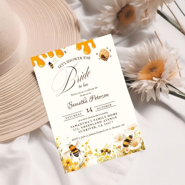 Invitation She found her honey Bee bridal shower (Créateur téléchargé)