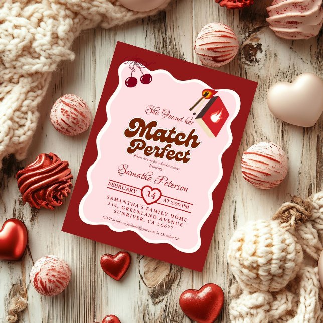 Invitation She found her match Bridal Shower (Créateur téléchargé)