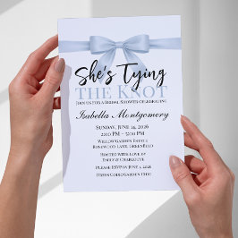 Invitation She’s Tying the Knot Theme Sky Blue Bow