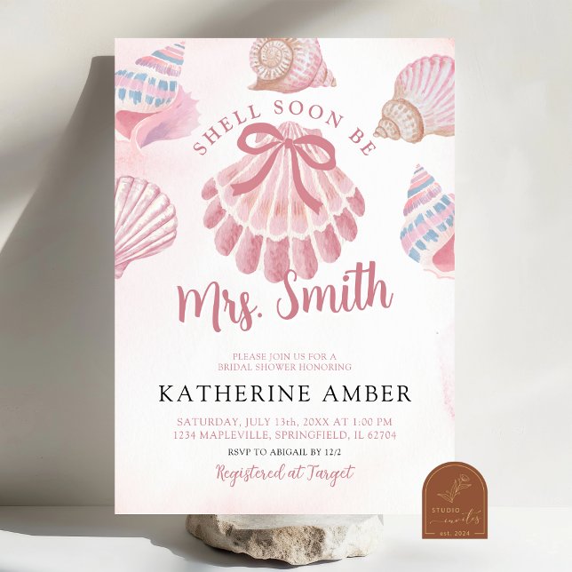 Invitation Shell Bientôt être Mme Beach Fête des mariées de m (Créateur téléchargé)