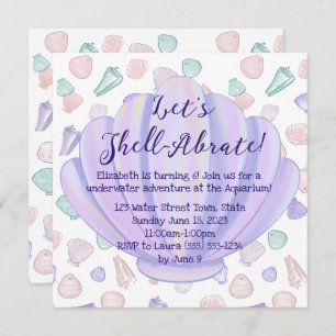 Invitation Shellabrate Seashell Under the Sea Anniversaire