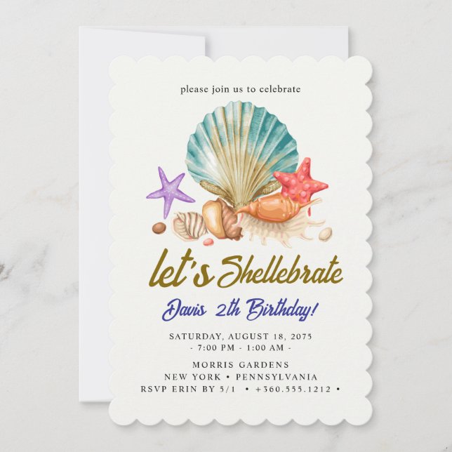 Invitation Shellebrate   Birthday  (Devant)