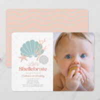 Shellebrate Seashell Retro Pink Photo 1er annivers