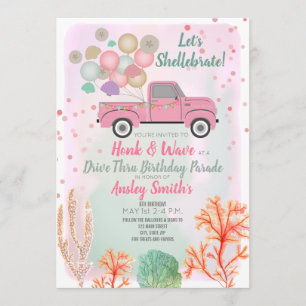 Invitation Shellebrate Under the Sea Drive Jusqu'à l'annivers