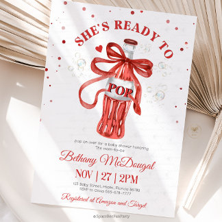 Invitation She's Ready To Pop Baby shower