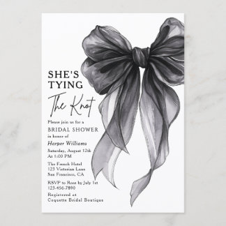 Invitation She's Tying The Knot QR Code Bridal Shower