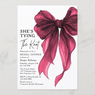 Invitation She's Tying The Knot QR Code Bridal Shower