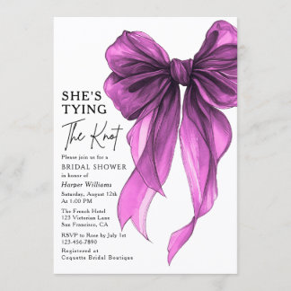 Invitation She's Tying The Knot QR Code Bridal Shower