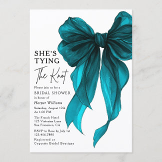 Invitation She's Tying The Knot QR Code Bridal Shower