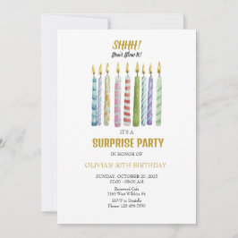 Invitation SHHH ! Ne le souffle pas ! Anniversaire