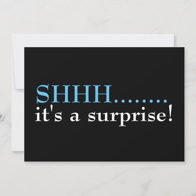 Invitation Shhh Surprise Seventieth fête d'anniversaire (Dos)