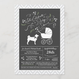 Invitation Shiba Inu Dog Baby shower neutre
