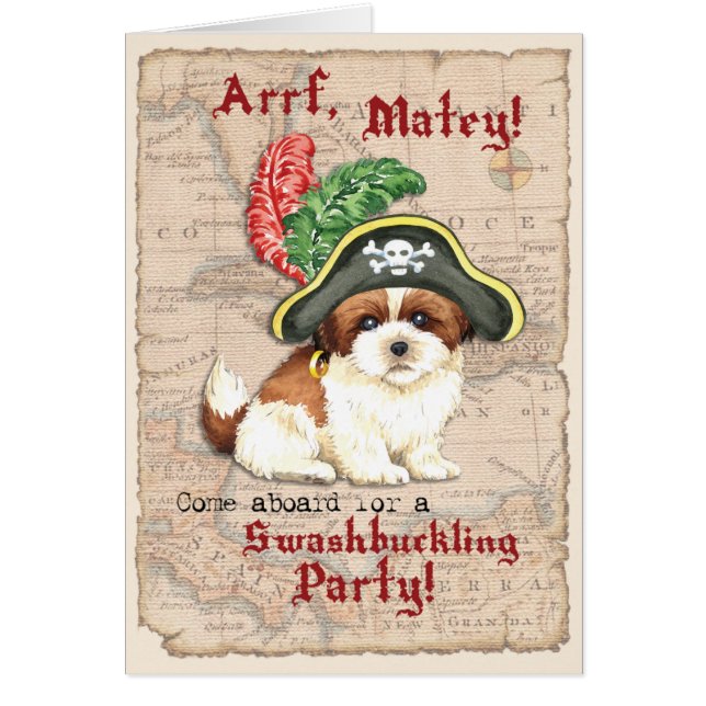 Invitation Shih Tzu Pirate (Devant)