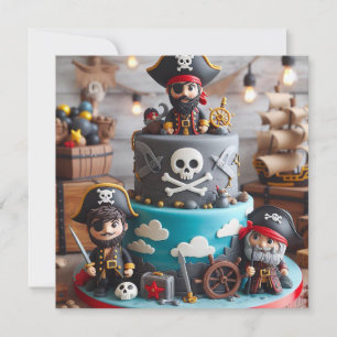 INVITATION SHIVER ME TIMBERS PIRATES THÈME GÂTEAU D'ANNIVERSA