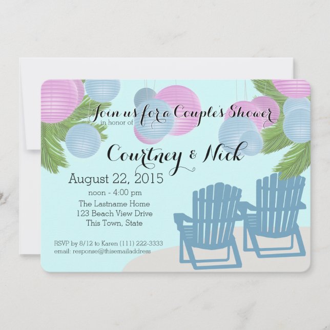 Invitation Shower de Beach (Devant)