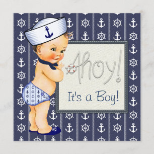 Invitation Shower pour bébé Petit Sailor
