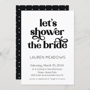 Invitation Shower The Bride Typography