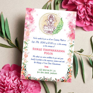 Invitation Shree Vishwakarma Pooja Florale
