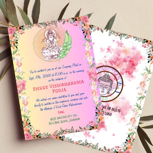 Invitation Shree Vishwakarma Pooja Florale