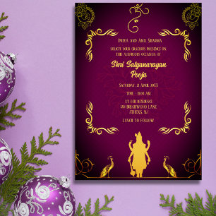 Invitation Shri Satyanarayan Pooja Hindu