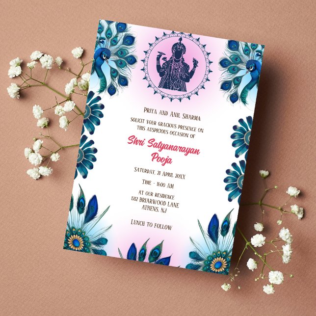 Invitation Shri Satyanarayan Pooja Hindu (Créateur téléchargé)