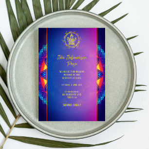 Invitation Shri Satyanarayan Pooja Hindu Indian Chakra