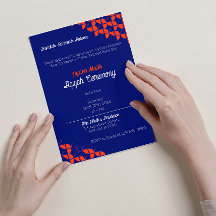 SHRIMPLY Blue Orange Motif, Baby shower Aqiqah