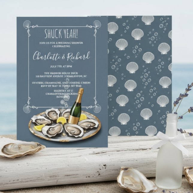 Invitation Shuck Yeah Oyster & Champagne Couples Wedding Show (Shuck Yeah Oyster & Champagne Couples Wedding Show Invitation)