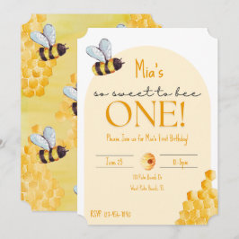 Invitation Si Doux D'Être Un | Premier jour d'abeille Neutre