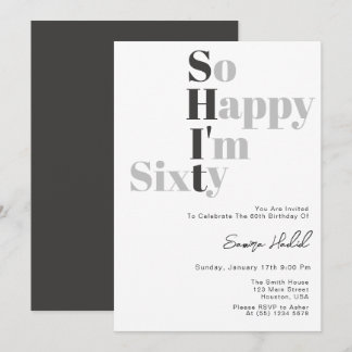Invitation Si heureux que j'ai CINQUANTE ans Fête d'anniversa