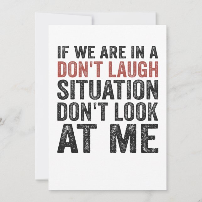 Invitation Si nous sommes dans une situation de ne pas rire N (Devant)